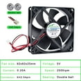 thumbnail image 3 of ACP9225 9cm 92mm fan 92x92x25mm 9025 DC5V 12V 24V 2pin Cooling fan for chassis power inverter, 3 of 7