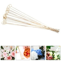 OUNONA  40 Pcs Round Floral Picks Stick Clip Wire Flower Card