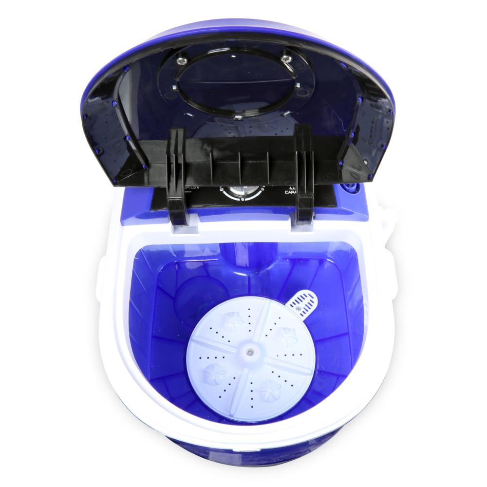 Pyle Upgraded Version Portable Washer - Top Loader Portable Laundry, Mini Washing Machine, Quiet Washer, Rotary Controller, 110V - for Compact Laundry, 4.5 Lbs. Capacity, Translucent Tubs - PUCWM11.5