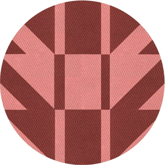 Ahgly Company Machine Washable Indoor Square Transitional Red Area Rugs, 3' Square