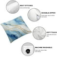 thumbnail image 4 of Heduofu Blue Marble with Marbling Texture Throw Pillow Covers Set of 2 Pillow Cushion Cases Square Pillowcases for Sofa Bedroom Living Room Car White, 4 of 6
