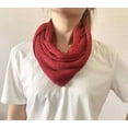thumbnail image 4 of stylesilove Women Crinkle Pleated Square Scarf Solid Color Neckerchief Soft Bandana Small Shawl Neck Wraps for All Season (Red), 4 of 8