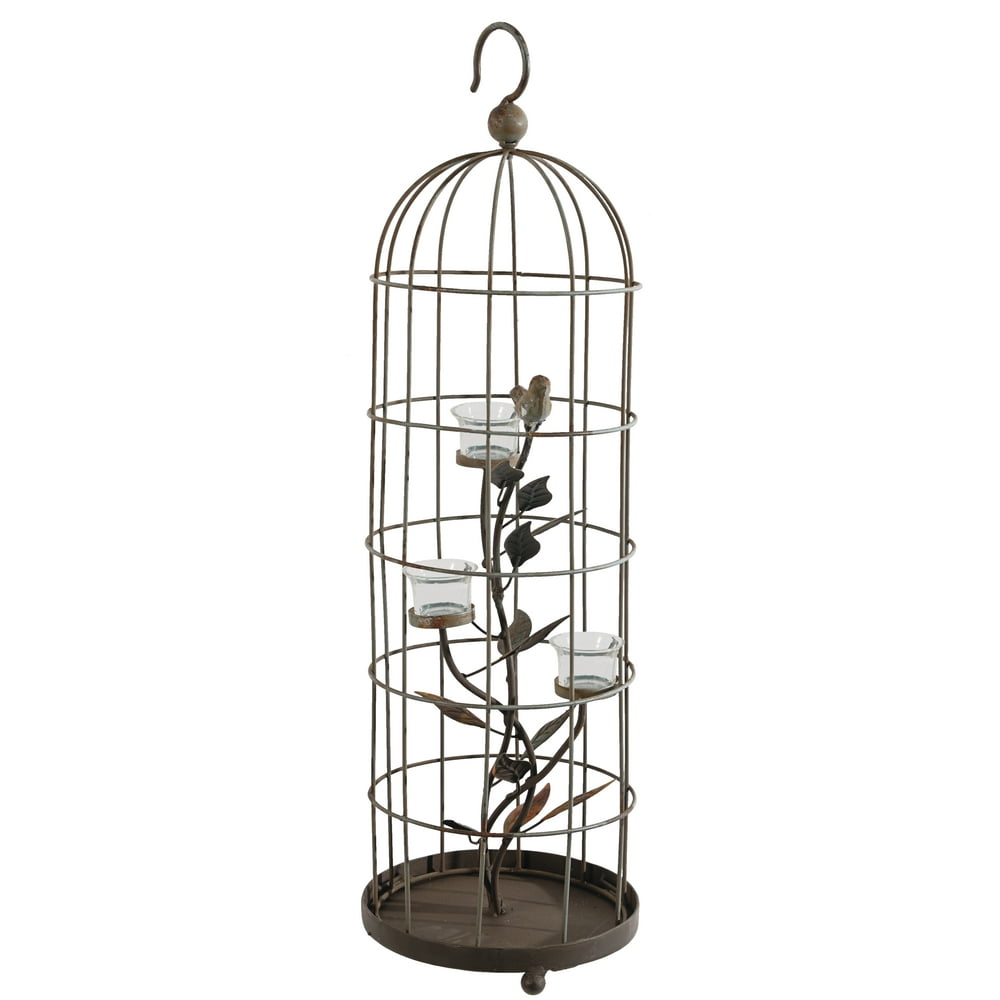 Metal Tree Bird Cage Votive Candle Holder