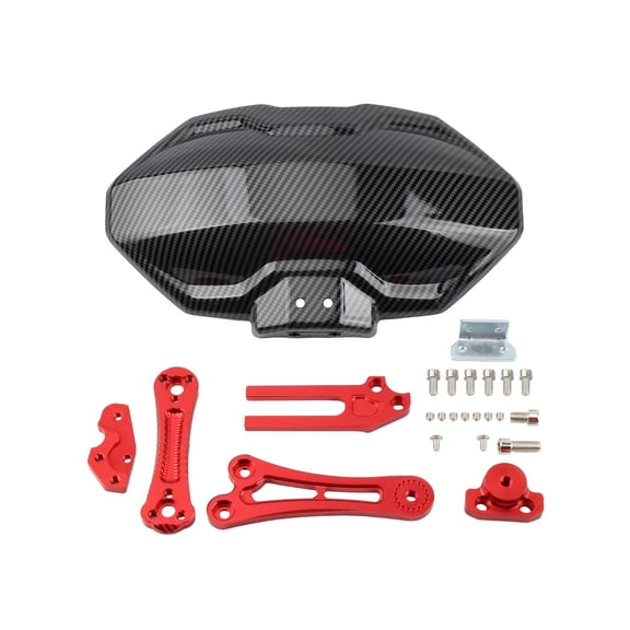 Universal Adjustable Carbon Fiber-Style Motorcycle Rear Fender Mudguard - For Cafe Racer, E-Bike, Scooter & Moped