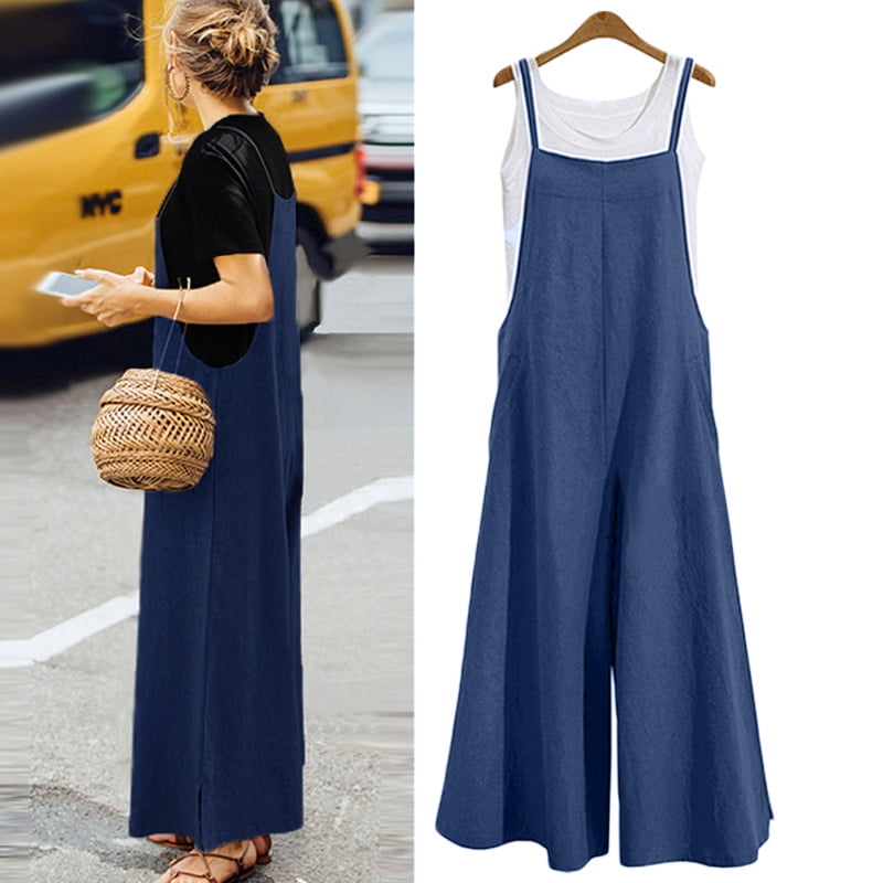 wide leg spaghetti strap jumpsuit