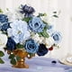 thumbnail image 5 of Flores Artificiales PeoníA Azul Polvorienta Falsa CombinacióN de Flores para Boda DIY Ramos de Novia Centros de Mesa Decoraciones para el Hogar, 5 of 9