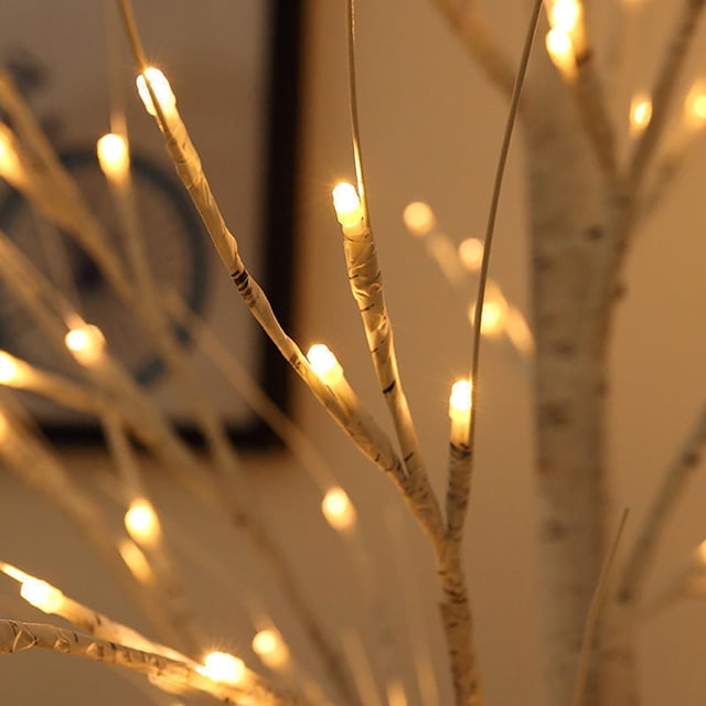 Árbol artificial de luz cálida, luz de árbol de 60 cm, luz decorativa, luz de árbol de abedul, logra más