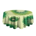 thumbnail image 5 of Green Tie Dye Pattern Round Tablecloth 60"x60",Wrinkle Wipeable Table Cloth for Kitchen Dining Room Picnic Patio Party, 5 of 6