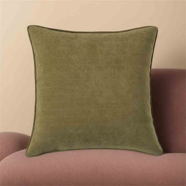 Fiudx Fundas de Almohada de Chenilla, Fundas Decorativas de Cojín Beige Suave, Diseño de Cremallera Invisible para Un Cuidado Fácil, Diseño Moderno de Espiga, Ideal para Usar En El Sofá Cama de La Sa