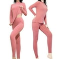 thumbnail image 2 of Tweang Thermal Sets for Women Women Long Johns Thermal Set Legging Sets for Women Slim Fit Womens Base Layer Cold Weather Women Thermal Underwear Set A S-2XL, 2 of 6