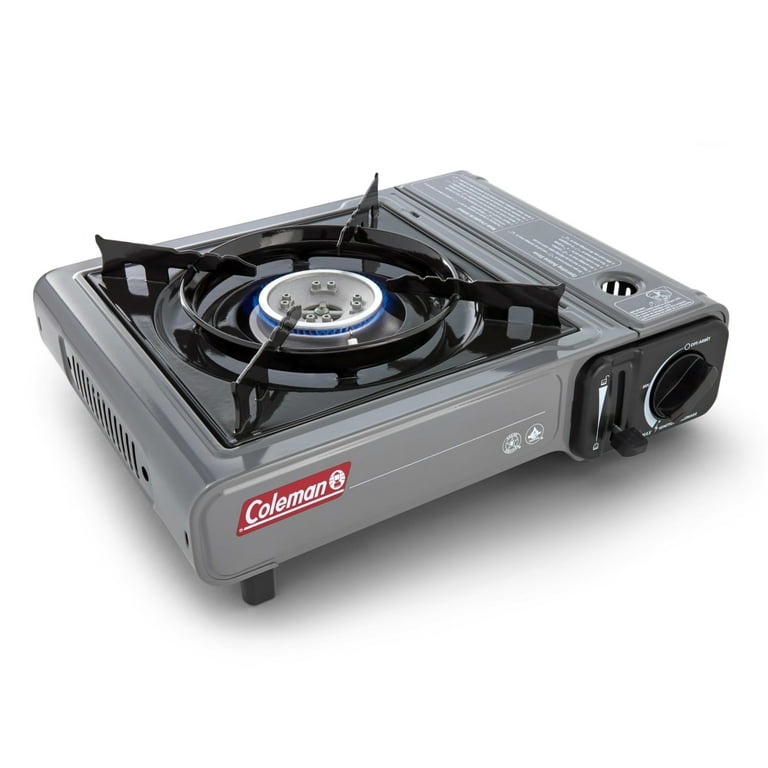 バーベキュー・調理用品 Coleman Propane/Butane Stove Coleman Tabletop Portable Butane Camping Stove, 1 Burner, Gray