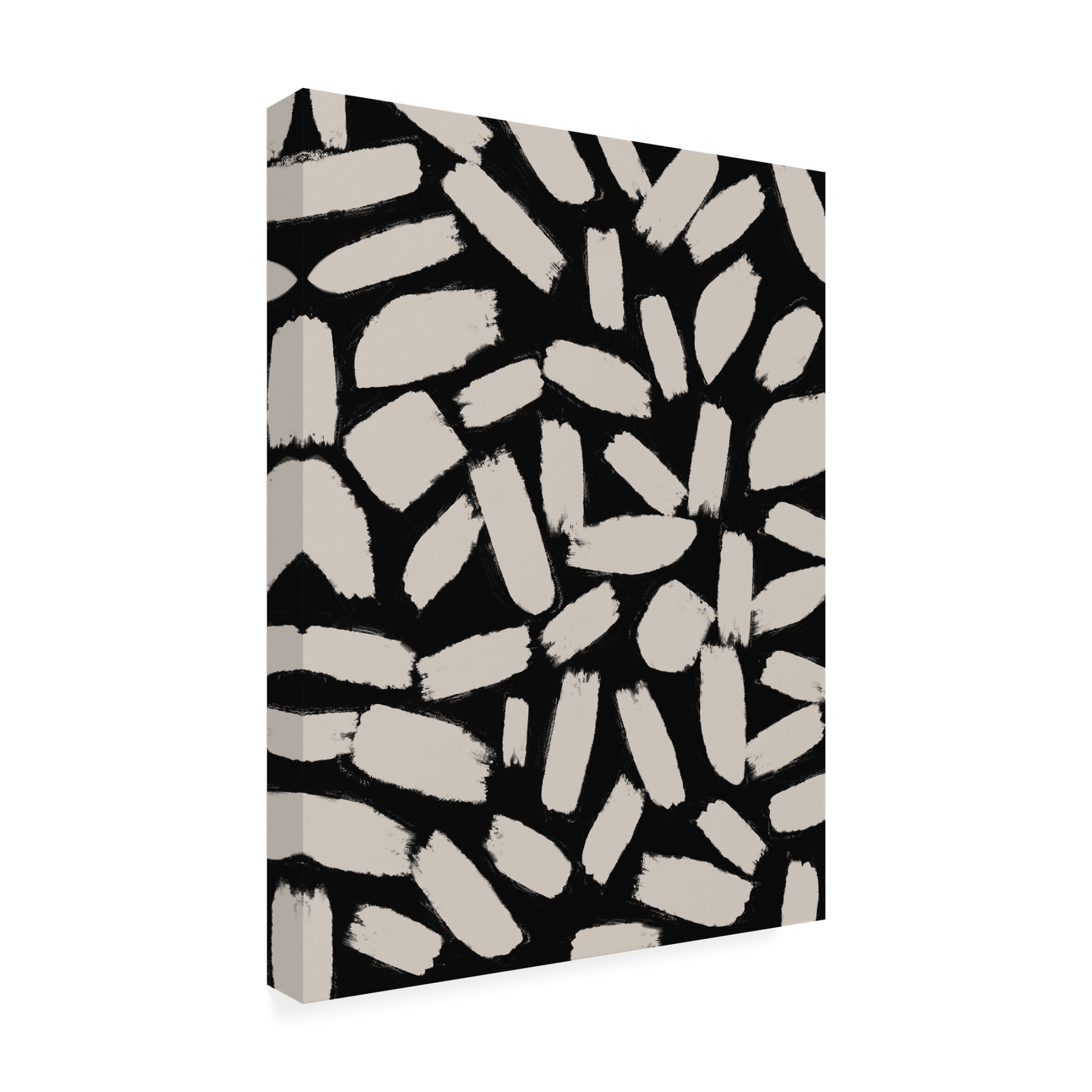 Canvas Wall Art - Treechild 'Beige simple Strokes' Wall Art for Living Room, Bedroom, or Office D?cor by Trademark Fine Art - 24 x 32 Inches