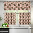 thumbnail image 3 of Christmas Tree Print 3 Piece Kitchen Curtains and Valances Set Rod Pocket Tier Curtains 24 Inch Length Insulation Small Curtains Short Curtains for Kitchen Bedroom Decoration, 3 of 5