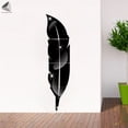 thumbnail image 3 of PULLIMORE 3D Mirror Feather Wall Sticker Acrylic Self-Adhesive DIY Wall Decor Stickers Home Decorations (Black, 11.8 x 47 in), 3 of 9