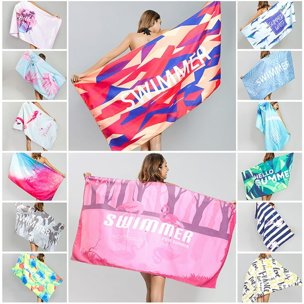 Large Microfibre Beach Bath Towel Lightweight Sports Travel Gym Summer