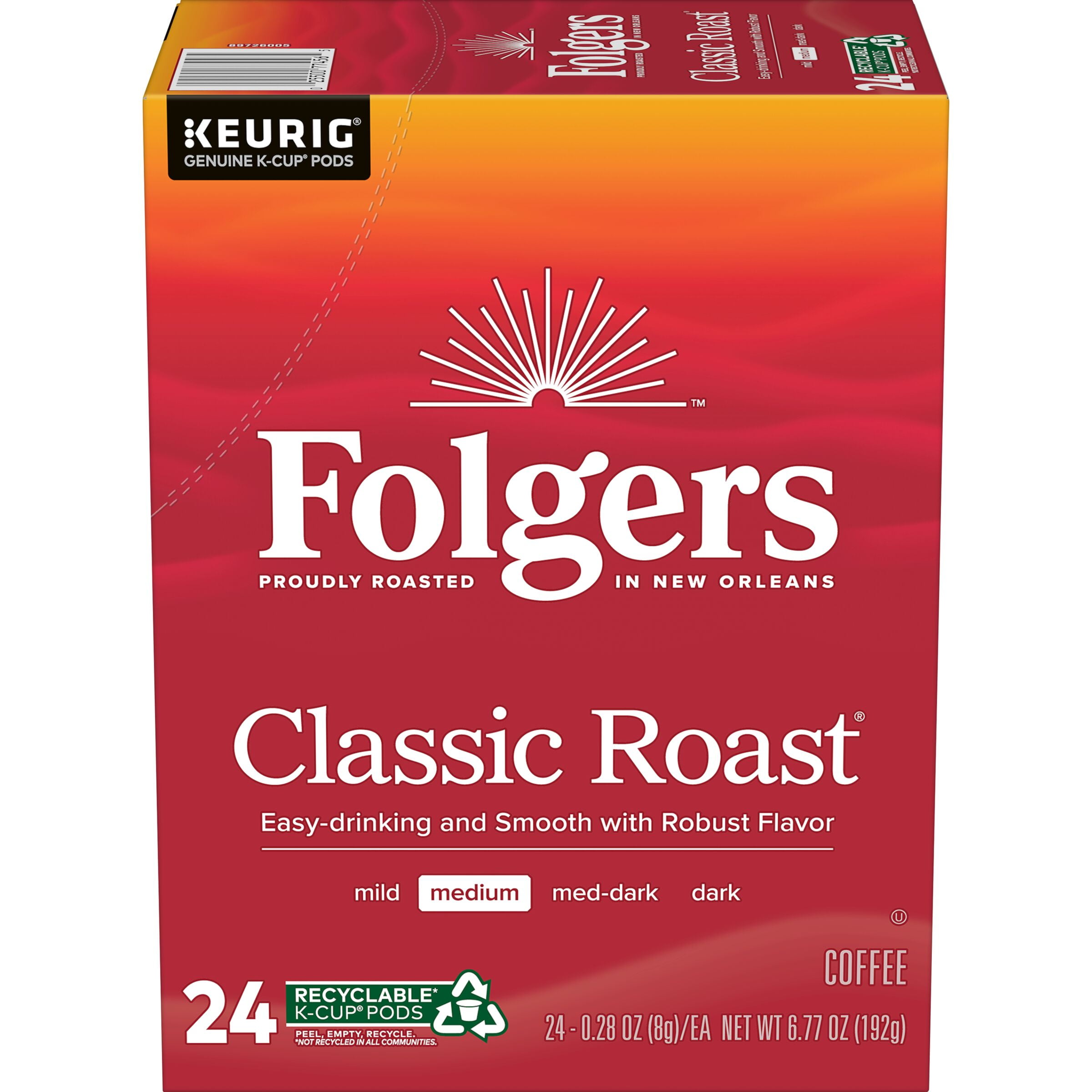 Folgers 6685 Gourmet Selections Classic Roast Coffee K-Cups (24/Box)