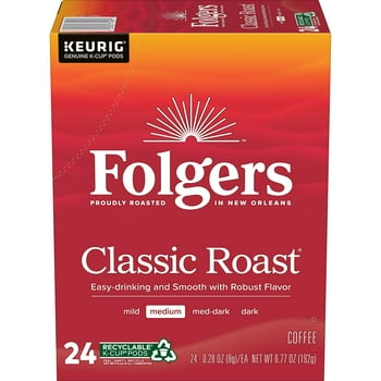 Folgers 6685 Gourmet Selections Classic Roast Coffee K-Cups (24/Box)