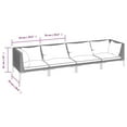 thumbnail image 4 of vidaXL 4 Piece Garden Lounge Set with Cushions Poly Rattan Dark Grey, 4 of 4