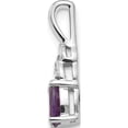 thumbnail image 2 of 14k White Gold Amethyst Diamond Pendant / Charm, 2 of 3