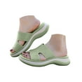 thumbnail image 1 of IUJSOY Womens Wedge Sandals Arch Support Platform Slippers Non-Slip Trendy Rhinestone Slip on Shoes, 1 of 5