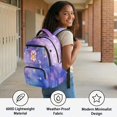 thumbnail image 3 of Yspwyqan Kids Backpack Set Ages 8-15, Galaxy Star Axolotl Backpack and Lunch Box with Water Bottle Bag, 17 Inch Lightweight Casual Daypack Front Pocket for School Travel, 3 of 7
