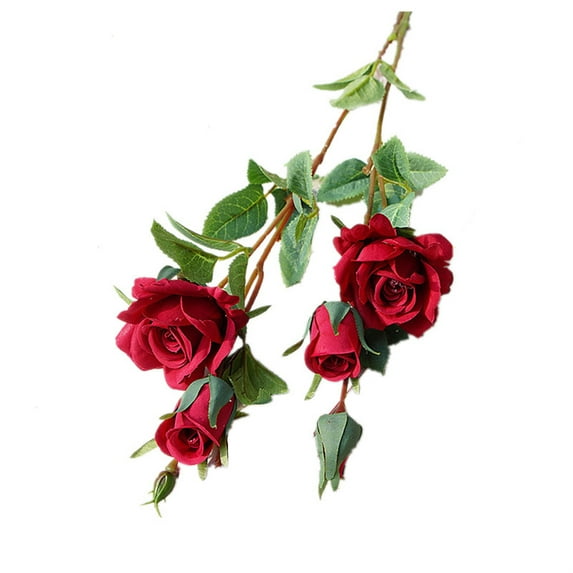 Trayknick 6 Pack Artificial Flowers, Rose Branch Portable Korean Style Fabric Fadeless Vivid Simulation Peony Bouquet Home Garden Wedding Decoration