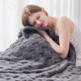thumbnail image 4 of Throw Blanket, Fluffy Faux Fur Blanket For Bed Sofa Couch, Soft Cosy Warm Thick, 4 of 9