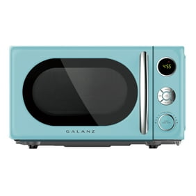 Galanz 0.7 Cu ft Retro Countertop Microwave Oven, 700 Watts, Blue, New