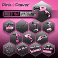 Pink Power 3.6 V Rechargeable Cordless Electric Screwdriver Set with