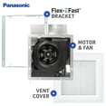 thumbnail image 5 of Panasonic WhisperValue Ceiling/Wall Mount Bathroom Exhaust Fan with Humidity Sensor, 50-80-100 CFM, FV-0510VSC1, 5 of 7