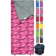 thumbnail image 2 of REVALCAMP Lightweight Pink-Camo Sleeping Bag Indoor & Outdoor use. Great for Kids, Youth & Adults. Ultralight and Compact Bags are Perfect for Hiking, Backpacking, Camping & Travel., 2 of 6
