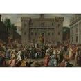 thumbnail image 2 of Pieter Isaacsz. 24x17 Black Ornate Framed Double Matted Museum Art Print Titled: The Women of Rome Gathering at the Capitol (C. 1600 - C. 1602), 2 of 5