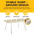 thumbnail image 4 of Ladybugs Eucalyptus Table Cloths for 8 Foot Rectangle Tables, Spring Botanical Leaves Green Patio Waterproof Elastic Fitted Tablecloths, Washable Rectangular Table Cover for Camping, 4 of 8