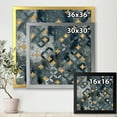 thumbnail image 4 of Designart 'Geometry Golden Stars With Intersecting Circles' Modern Framed Art Print, 4 of 4