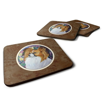 

Carolines Treasures 7041FC Papillon Foam Coaster Set of 4 3 1/2 x 3 1/2 multicolor