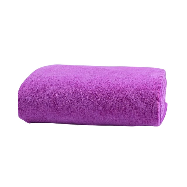 Inteprter Toalla de baño de microfibra, paño de baño absorbente de agua, máquina de ducha de Fitness para Spa, paño lavable para el Toallas y Paños Púrpura 100*200/Grosor medio