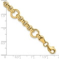 thumbnail image 4 of 10K Yellow Gold Necklace Chain Polished D/C Bracelet 7.5 inch 8.5 mm, 4 of 6