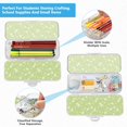 thumbnail image 5 of Plastic Pencil Box Large Capacity Pencil Boxes Clear Boxes with Snap-Tight Lid Stylish Office Supplies Storage Organizer Box White Flowers and Leaves, 5 of 7