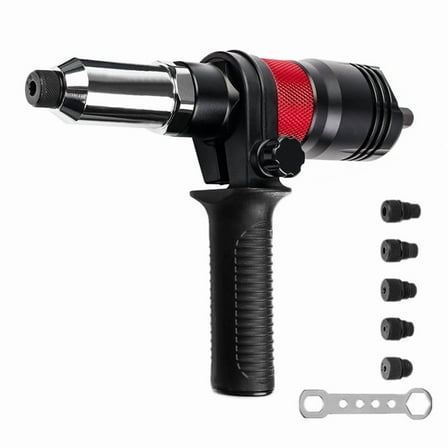 2.4-6.4mm Electric Rivet Nut Adapter Automatic Riveting Nail Cordless Tools with Wrench and Handle