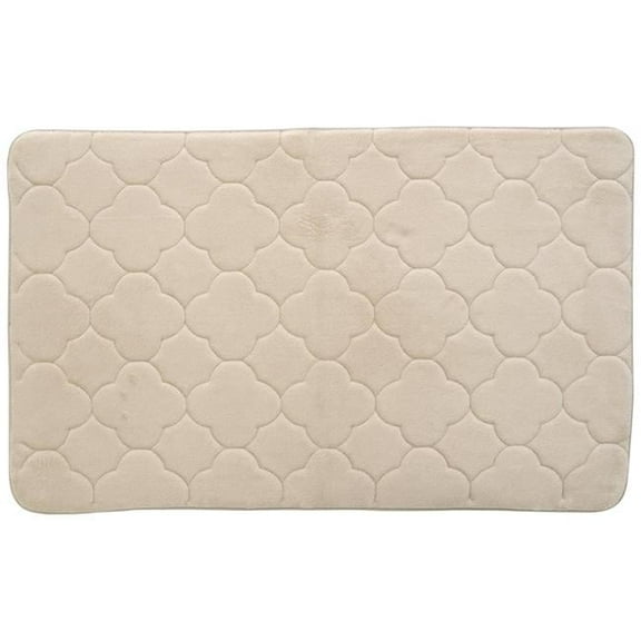 Stephan Roberts Home 40N-EM4V19-12 24 x 40 in. Embroidered Memory Foam Bath Mat - Gray Morn