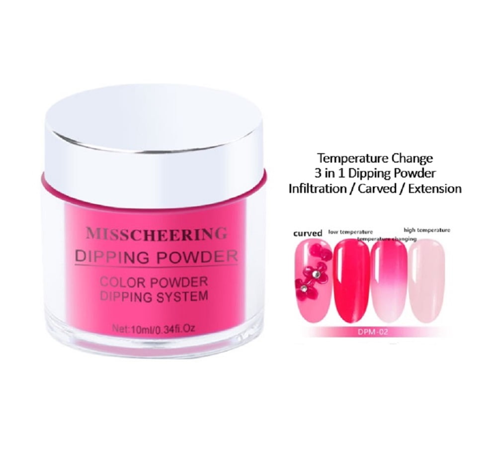 Nail Dipping Powder Kits 3 IN 1 Nail Glitter Temperature Color Changing