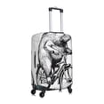 thumbnail image 6 of Cauagu Capybara Riding Bicycle Print Travel Luggage Cover,Travel Dust-proof Suitcase Cover Softside Suitcase Protector for 18-32inch,Not Included Suitcase, 6 of 8
