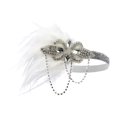 thumbnail image 3 of Diadema de plumas, accesorios fotográficos vintage, accesorio de plumas, tocados, accesorios para el cabello Blanco, 3 of 8