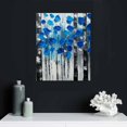 thumbnail image 4 of ONETECH Painted Blue Birch Tree Painting Textured Abstract Landscape Wall Art Forest Artwork for Living Room Bedroom Home Office Decor, 4 of 4