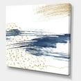 thumbnail image 3 of Designart ' Gold and Dark Blue and Abstract I ' Modern Canvas Wall Art Print, 3 of 4