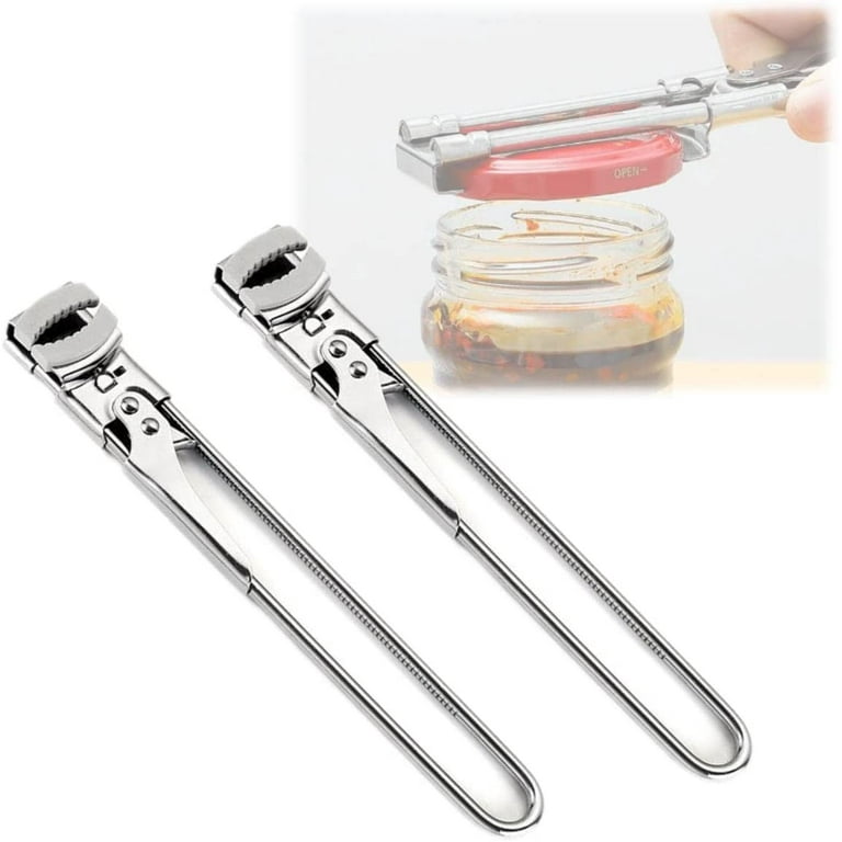 Adjustable Multifunctional Stainless Steel Can Opener，adjustable Stainless  Steel Can Opener，fullofcarts Jar Opener for Weak Handsfor Any-size  Lids(2pcs, 9in) 