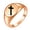 Rose Gold, variant on Cross Rings for Men Women Couples Faith 12mm Classic Size 4 Stainless Steel Black Silver Rose Gold Plated Personalized Simple Jewelry Black Size 10