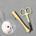 thumbnail image 2 of Pet Grooming Kit: Tear Stain Comb, Hair Comb & Facial Scissors For Small Dogs/Cats, 2 of 3