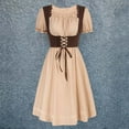 thumbnail image 2 of Elegant Square Neck Short Sleeve Dress for Women Stage Performance Show Court Gown Themed Outfit, 2 of 3