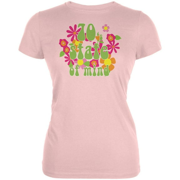 70's State of Mind Pink Juniors Soft T-Shirt - 2X-Large